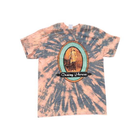 Crazy Horse Native American Bleached Tee - Picture 1 of 4